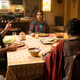 Mohan Kapur as Yusuf Khan, Iman Vellani as Ms. Marvel/Kamala Khan, Zenobia Shroff as Muneeba Khan, and Saagar Shaikh as Aamir Khan in episode one of Ms. Marvel